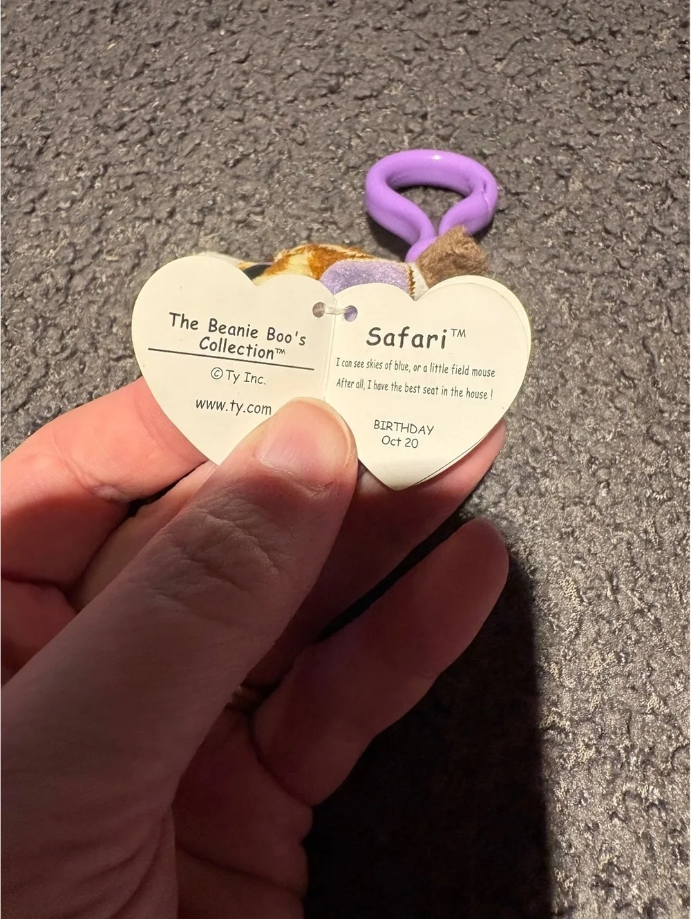 Ty Beanie Boo Safari Giraffe Plush Keychain